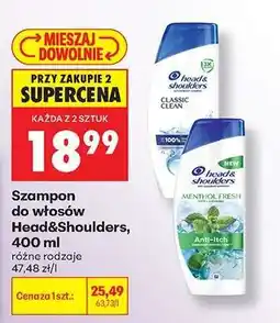 Biedronka Szampon do włosów Head & Shoulders 400 ml oferta