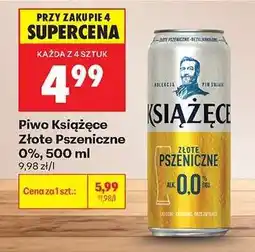 Biedronka Piwo Książęce Złote Pszeniczne 0%, 500 ml oferta