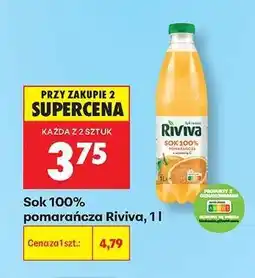 Biedronka Sok 100% pomarańcza Riviva, 1 l oferta