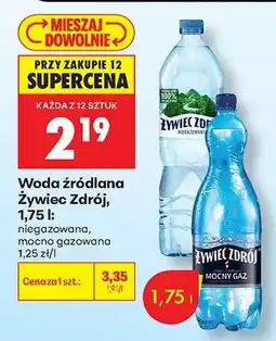 Biedronka Woda źródlana Żywiec Zdrój, 1,75 l oferta