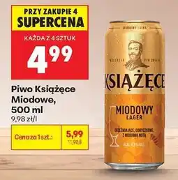 Biedronka Piwo Książęce Miodowe, 500 ml oferta