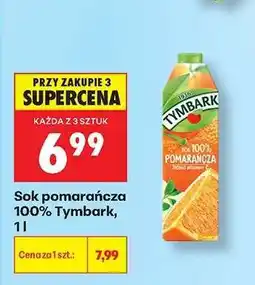 Biedronka Sok pomarańcza 100% Tymbark, 1 l oferta