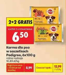 Biedronka Karma dla psa w saszetkach Pedigree, 6x100 g oferta