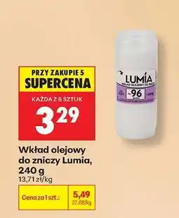 Biedronka Wkład olejowy do zniczy Lumia 240 g oferta