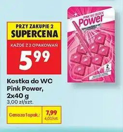 Biedronka Kostka do WC Pink Power, 2x40 g oferta
