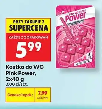 Biedronka Kostka do WC Pink Power, 2x40 g oferta