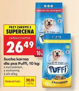 Biedronka Sucha karma dla psa Puffi, 10 kg oferta