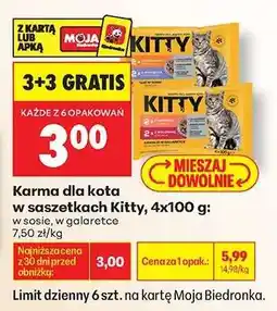 Biedronka Karma dla kota w saszetkach Kitty, 4x100 g oferta