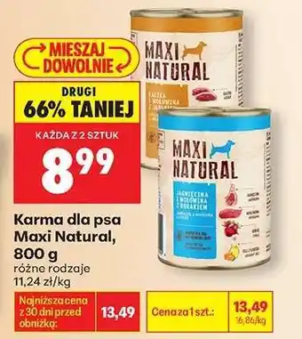 Biedronka Karma dla psa Maxi Natural, 800 g oferta