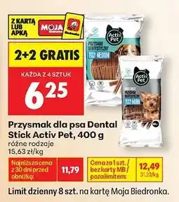 Biedronka Przysmak dla psa Dental Stick Activ Pet 400 g oferta