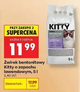 Biedronka Żwirek bentonitowy Kitty o zapachu lawendowym, 5 l oferta