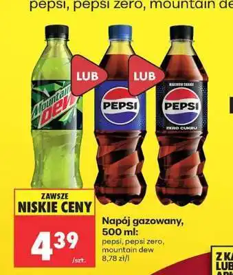 Biedronka Napój gazowany, 500 ml: pepsi, pepsi zero, mountain dew oferta
