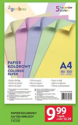 Selgros Papier kolorowy A4 oferta