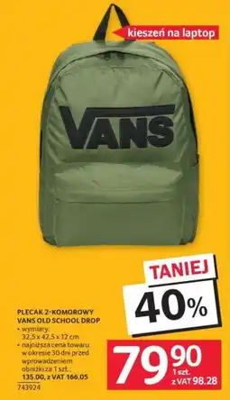 Selgros Plecak 2-komorowy Vans Old School Drop oferta