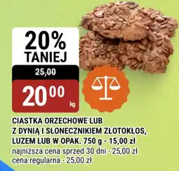 bi1 Ciastka Orzechowe Lub Z Dynią I Słonecznikiem Złotokłos oferta