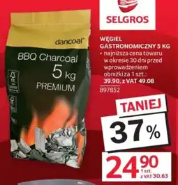 Selgros Węgiel Gastronomiczny dancoal BBQ Charcoal Premium oferta