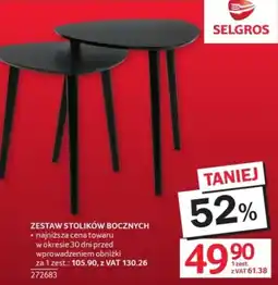 Selgros ZESTAW STOLIKÓW BOCZNYCH oferta