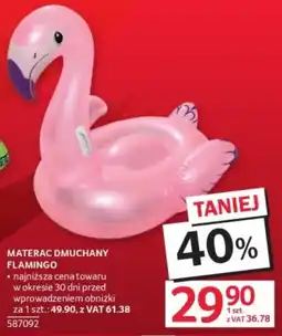 Selgros Materac dmuchany flamingo oferta