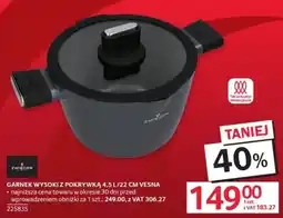 Selgros Garnek Wysoki z Pokrywką 4,5 L/22 CM Vesna oferta