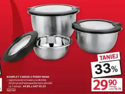 Selgros Komplet 3 Misek z Pokrywami oferta