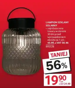 Selgros Lampion szklany solarny oferta