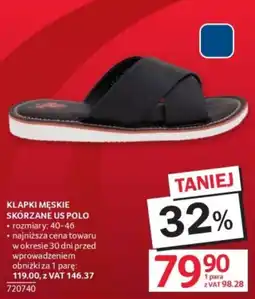 Selgros Klapki Męskie Skórzane US POLO oferta