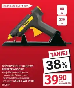 Selgros TOPEX PISTOLET KLEJOWY BEZPRZEWODOWY oferta