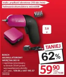 Selgros Bosch akumulatorowy wkrętak IXO VI oferta