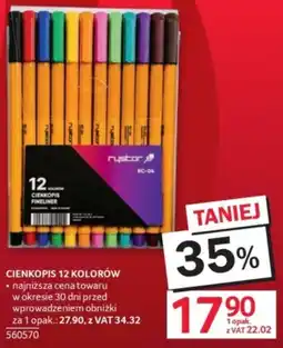 Selgros Cienkopis 12 Kolorów Rystor oferta