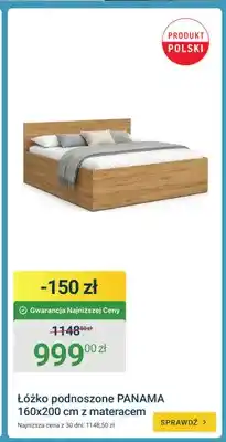 ERLI Łóżko podnoszone PANAMA 160x200 cm z materacem oferta