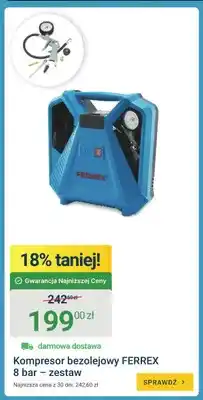 ERLI Kompresor bezolejowy Ferrex 8 bar - zestaw oferta