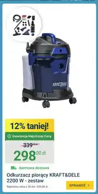 ERLI Odkurzacz piorący Kraft & Dele 2200W - zestaw oferta