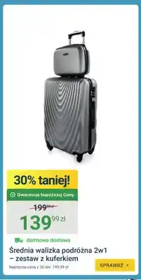 ERLI Średnia walizka podróżna 2w1 zestaw z kuferkiem oferta