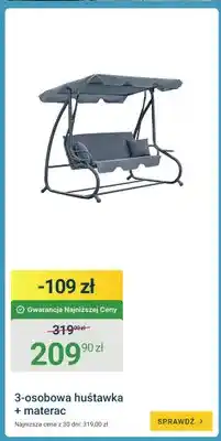 ERLI 3-osobowa huśtawka + materac oferta