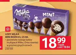 Selgros Lody Milka Mini Rożki 8-pak oferta