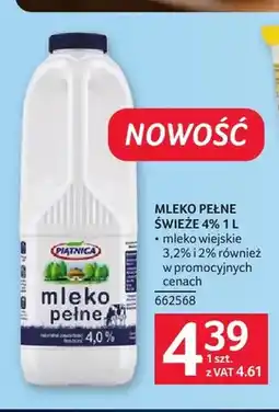 Selgros Mleko pełne świeże Piątnica 4% oferta