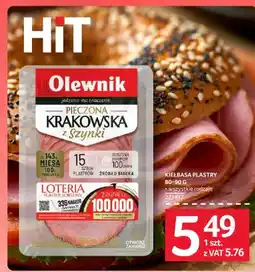 Selgros Kiełbasa plastry Olewnik Pieczona Krakowska z szynki oferta
