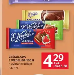Selgros Czekolada mleczna truskawkowa E.Wedel oferta