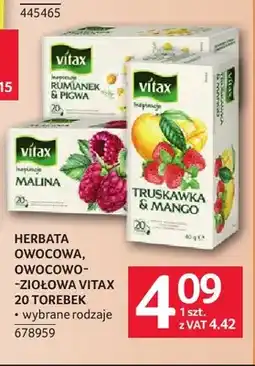 Selgros Herbata owocowa Vitax Malina oferta