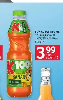 Selgros Sok Kubuś banan jabłko marchew oferta