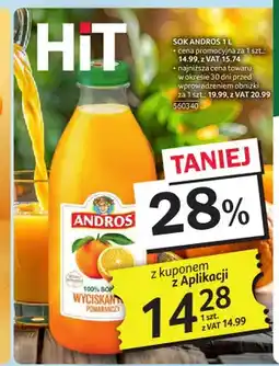 Selgros Sok pomarańczowy wyciskany Andros oferta