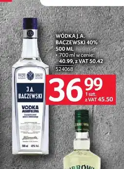 Selgros Wódka J.A. Baczewski 40% oferta