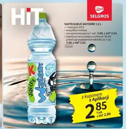 Selgros Napój Kubuś Waterrr oferta