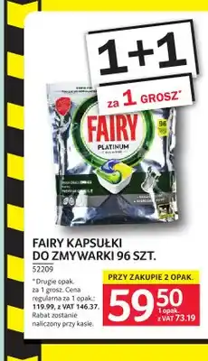 Selgros Kapsułki do zmywarki Fairy Platinum 96 szt oferta