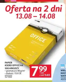 Selgros Papier ksero Office A4 500 arkuszy oferta
