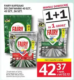 Selgros Kapsułki do zmywarki Fairy Platinum Plus 40 szt oferta