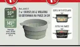 Selgros Durszlak i wkładka do gotowania na parze 2w1 BergHOFF Balance 24 cm oferta