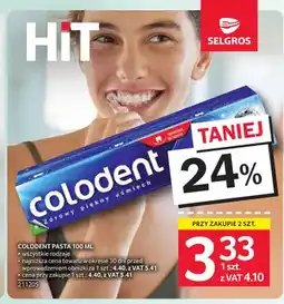 Selgros Pasta do zębów Colodent oferta