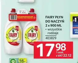 Selgros Płyn do naczyń Fairy 2-pak oferta
