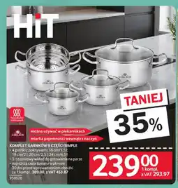 Selgros Komplet garnków 9 części Simple Gerlach oferta